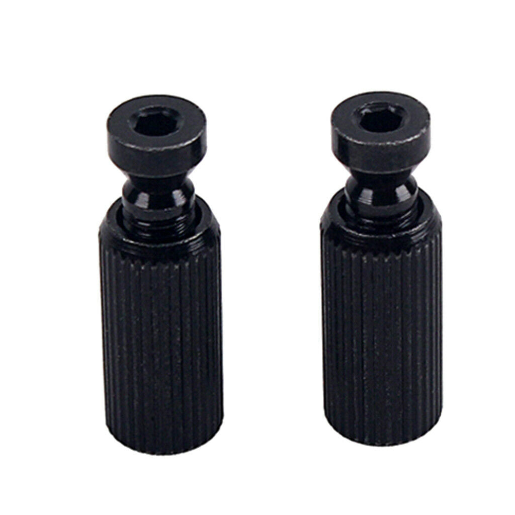 2 Pieces Double Roll Bridge Height Gauge Guitar Tremolo  - Black