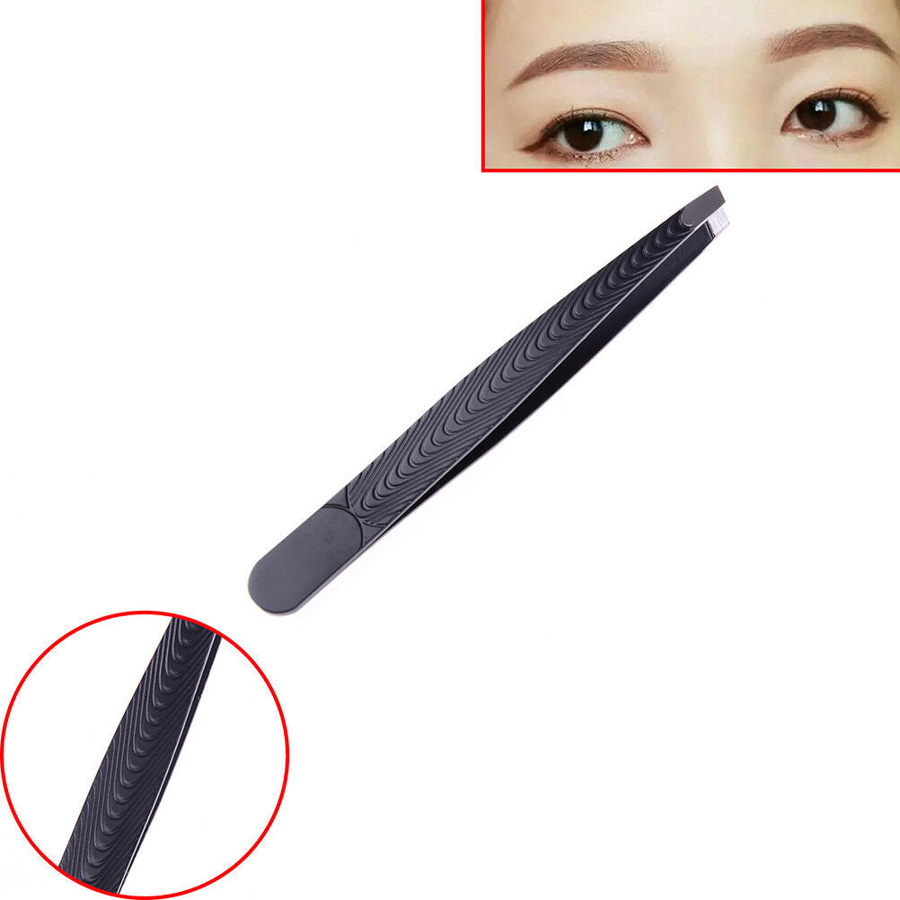 Professional eyebrow tweezers hair beauty slanted stainless steel tweezer.l8