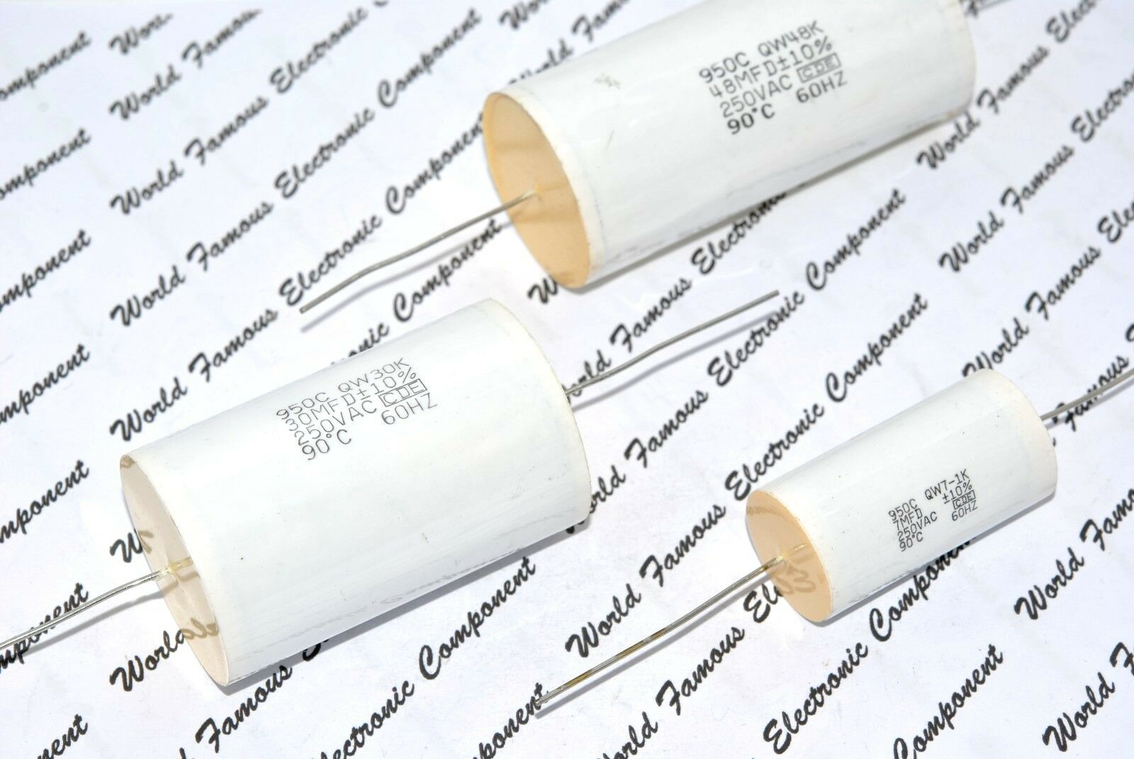 1pcs-CDE 950 34uF 250V(ac) 10% 950CQW34K Polypropylene Axial Film Capacitor