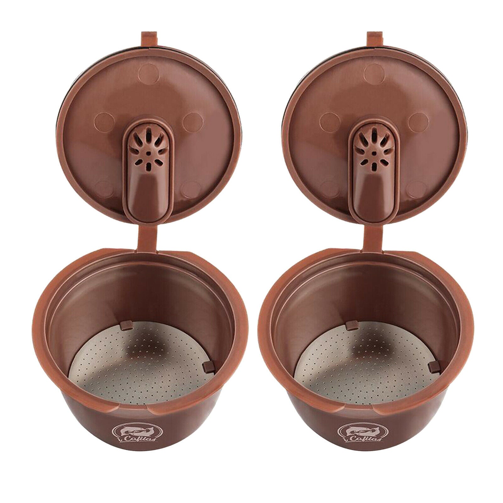 2pcs Household Refillable Coffee Capsule Pod Reusable Filter Pod Durable