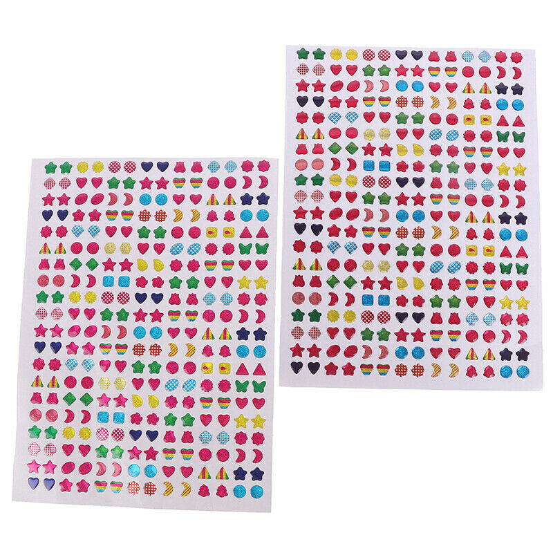 2Sheets Ear Gems Stickers Glitter Ctrystal Makeup Toys Nail Art Craft Sti.l8