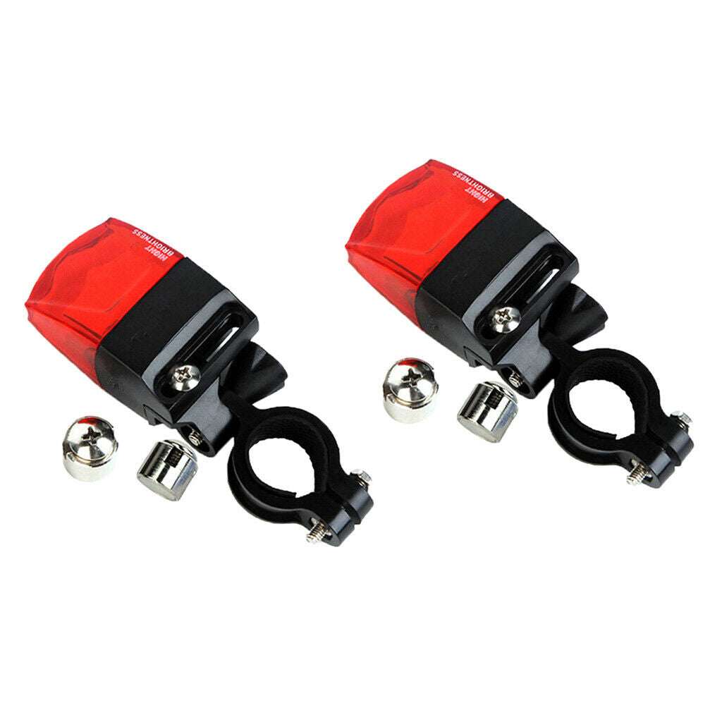 2x IPX4 Self-Powered Bicycle Bike Tail Light Rear Light Cycling Flashlight