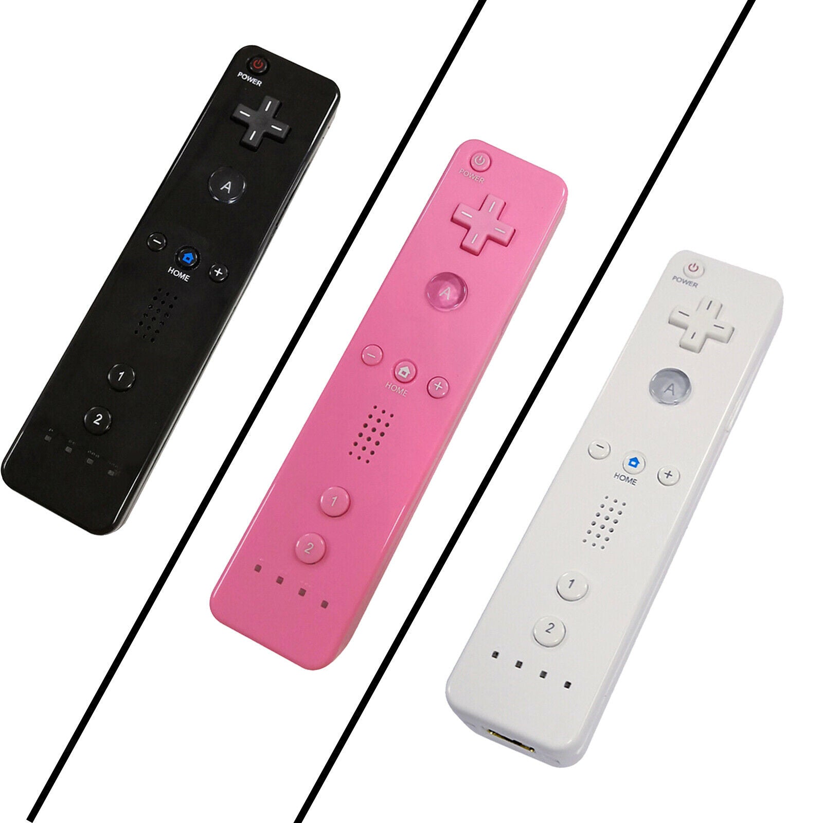 Remote Controller Remote Controller for Nintendo Wii and Wii U 1 Set pink