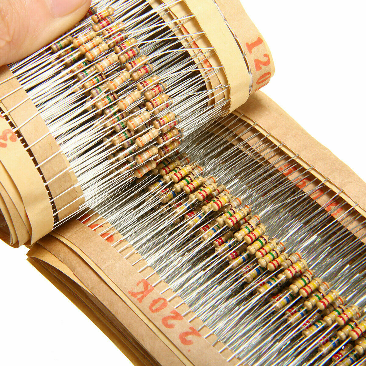 Practical 1500 PCS 75 Values Power Carbon Film Resistors Assorted Assortment Kit