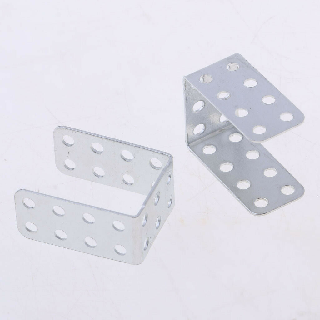 100 Pieces Double Right Angle U-shaped 15mm Length Iron Corners Bracket