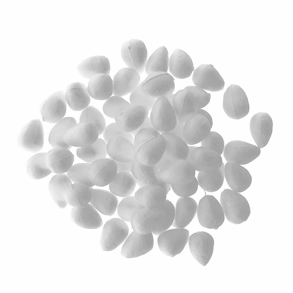 200 Pcs Water Drop Shape Styrofoam Foam White Rose Buds DIY Crafts 19&46 mm S