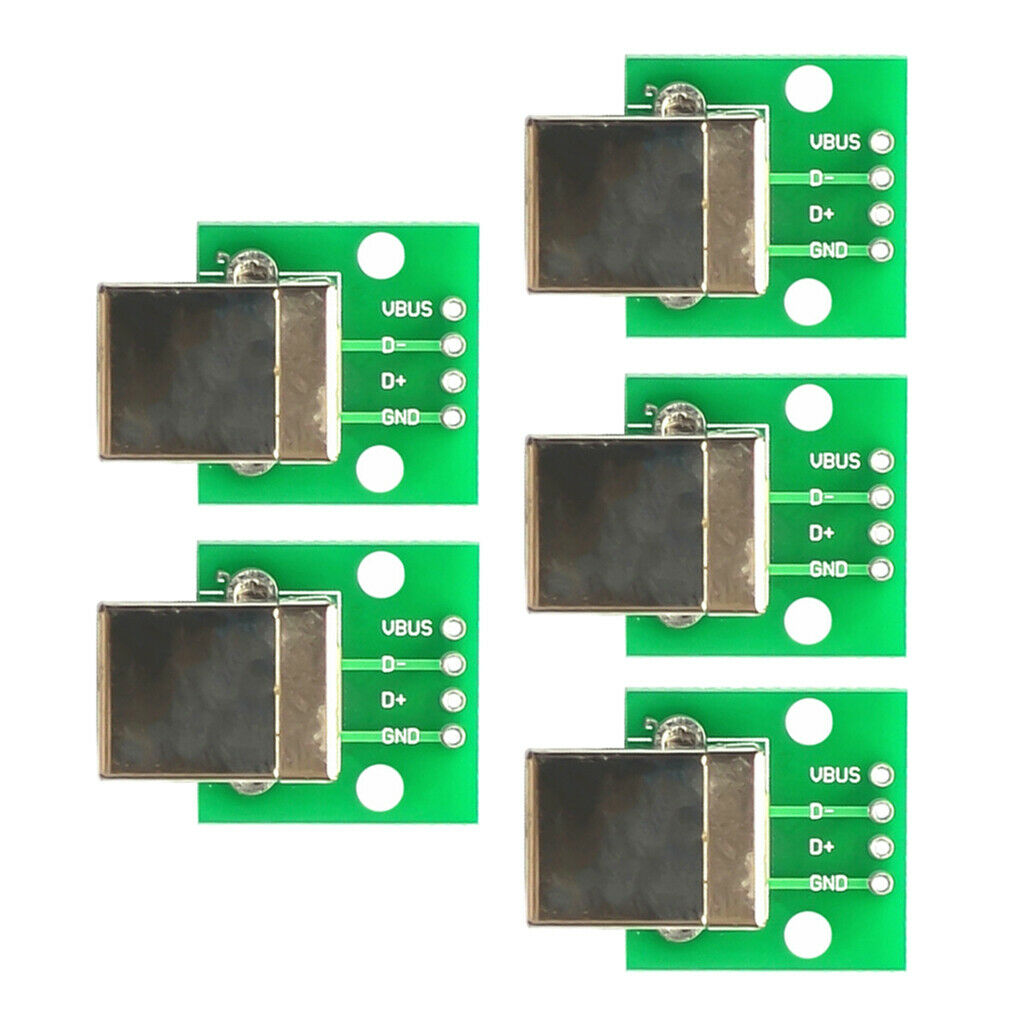 10 PCS USB Type B Female Breakout Board to DIP Converter