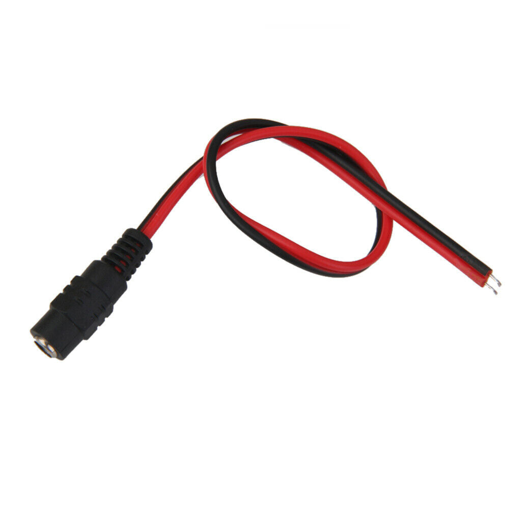 10x12V DC Power Pigtail Socket Cable Connector for CCTV Security 5.5x2.1mm