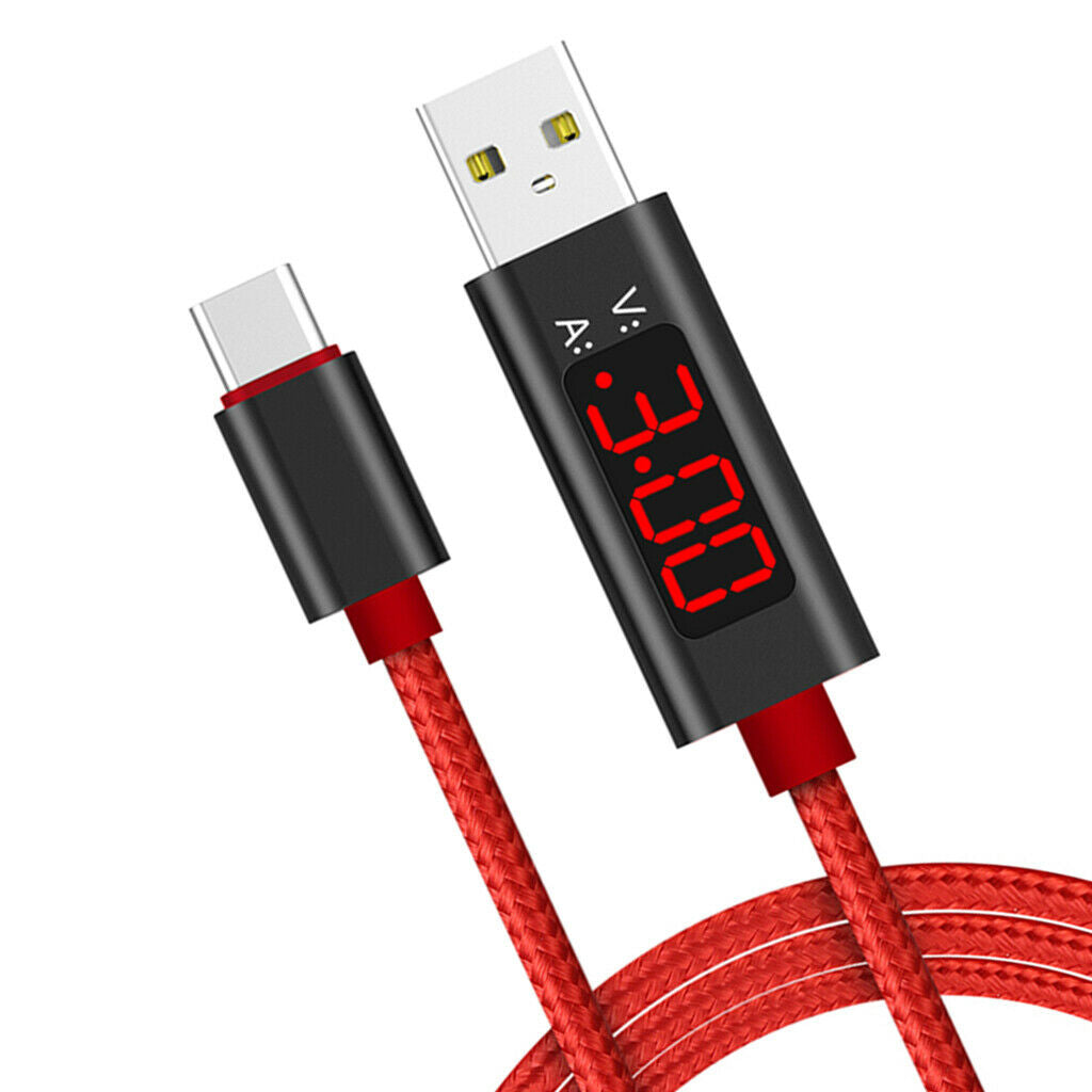 LED Display Quick Charging Cellphone Micro USB Cable Charging Wire 3ft