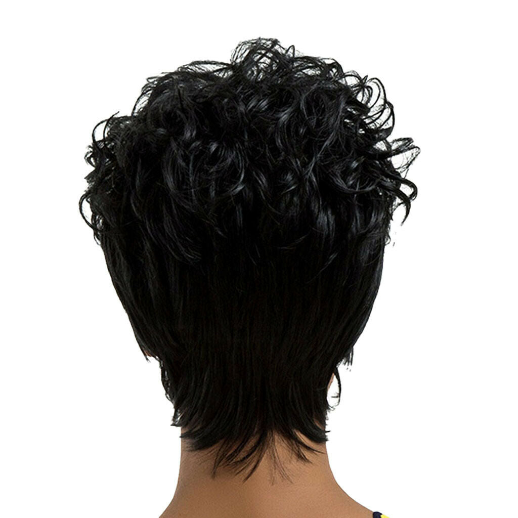 Short Afro Curly Wigs Synthetic Short kinky Wigs for Women Black Tight Curly