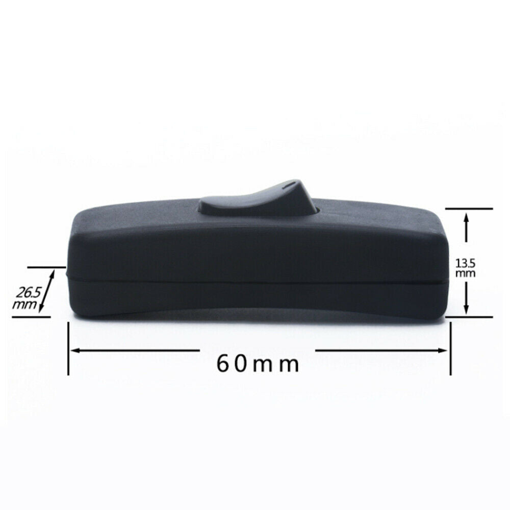 5PCS 303 Switch Black Inline ON/OFF Table Lamp Desk Light Cord Cable Switch