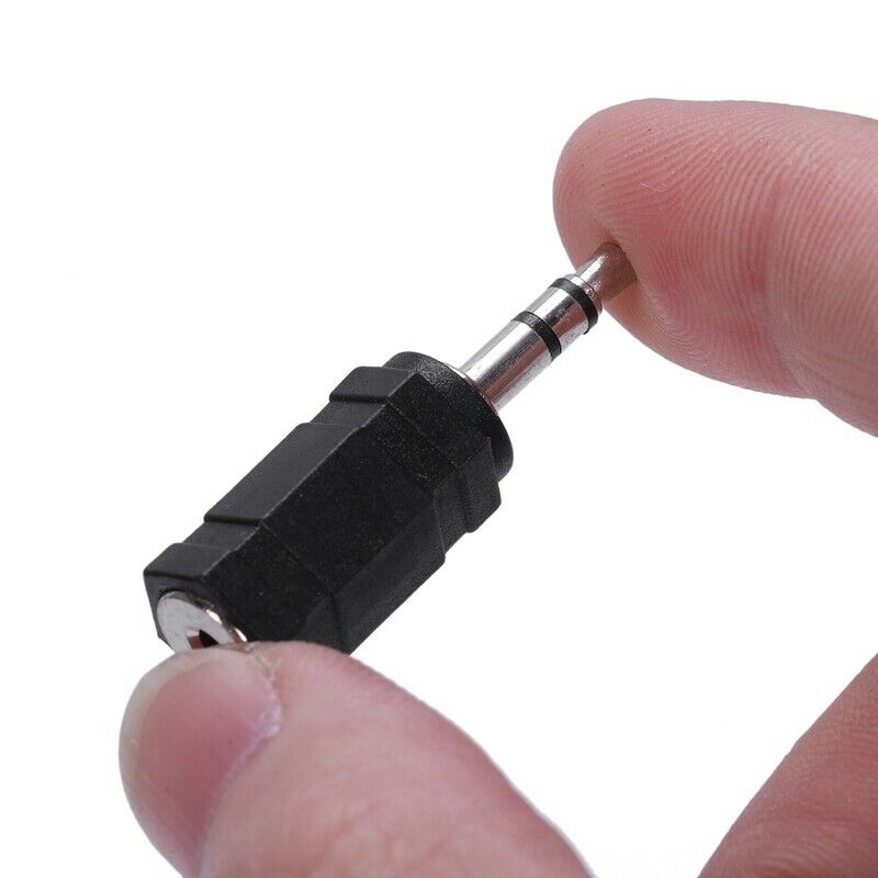 2.5mm Stereo Female to 3.5mm Stereo Male Plug Jack Audio Adapter, Black N7P6