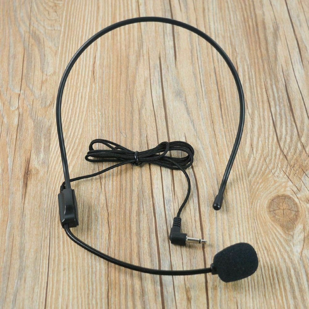 Professional Wired Black UHF Dual Nude Headset Headworn Microphone for Speaker