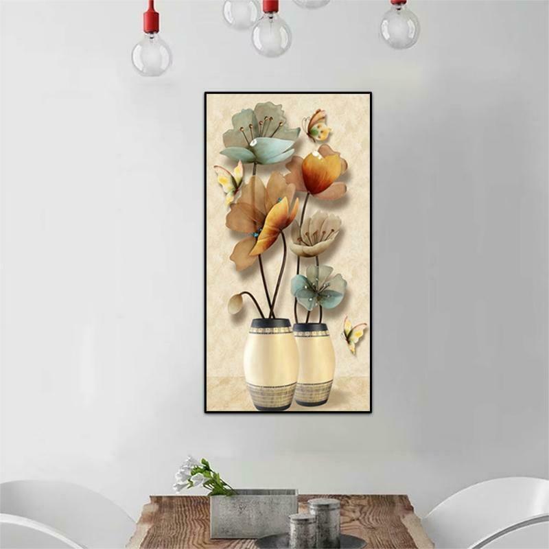 5D DIY Diamond Painting Kit for Adults Flower Vase Full Drill Rhinestone Decor