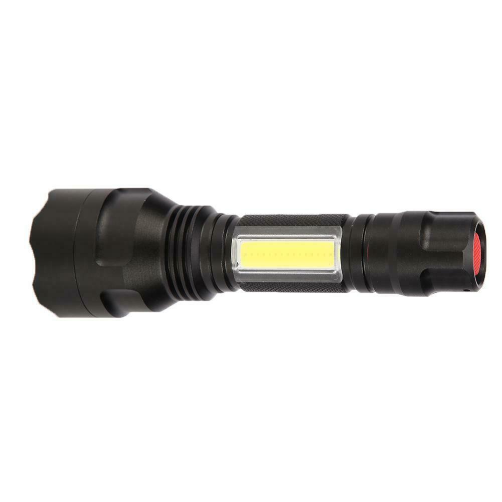 T6+COB LED Flashlight Waterproof Outdoor Camping Emergency Light Torch @