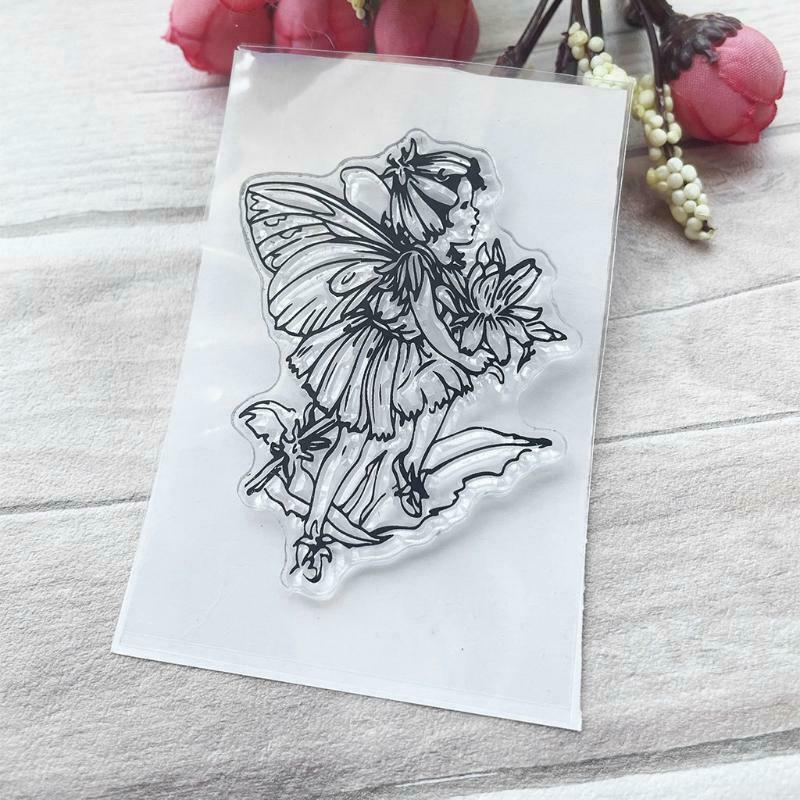 Chrysanthemum Fairy Silicone Clear Seal Stamp DIY Scrapbooking Embossing Photo