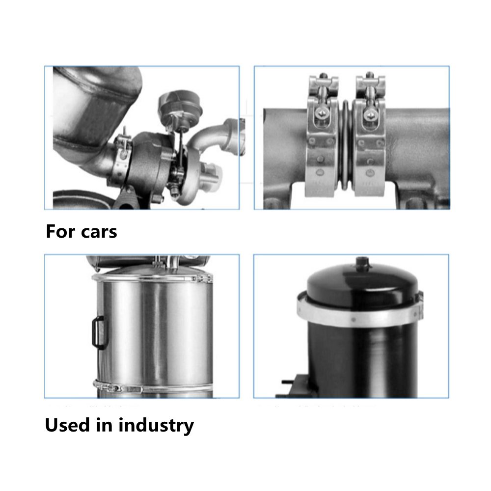 3" Inch Universal Stainless Steel V-Band Turbo Downpipe Exhaust Clamp Vband 76mm