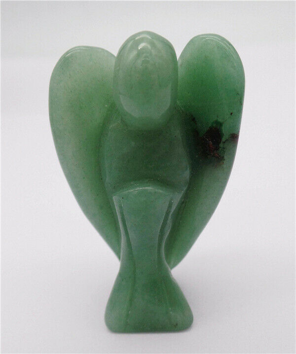 50x28x18mm Natural Aventurine Carved Angel Statue Healing Home Decoration HH8108