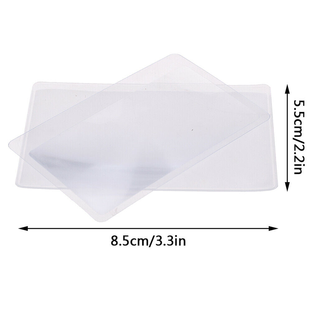 Credit Card Magnifier Pocket Credit Card Fresnel Transparent Magnifying G.l8