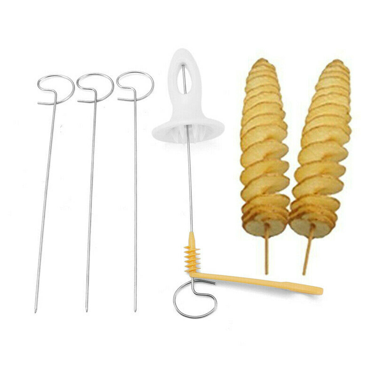 Portable Manual Potato Twister Tornado Slicer Spiral Cutter Kitchen Cook Tools
