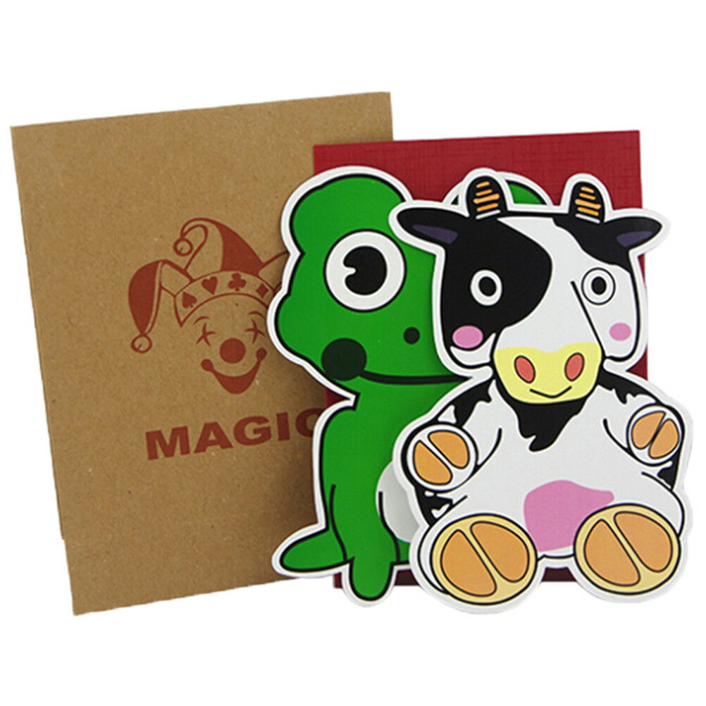 1Set  magic tricks cute frog cartoon animals stage interactive magical pro.l8