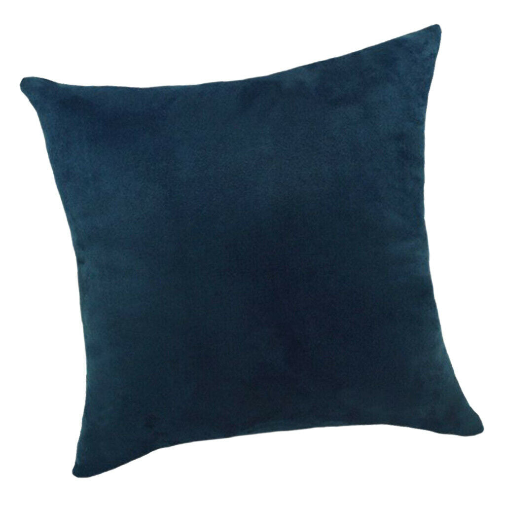 Decorative Throw Pillow Covers -Soft Velvet Dark Blue Color Suede Pillow