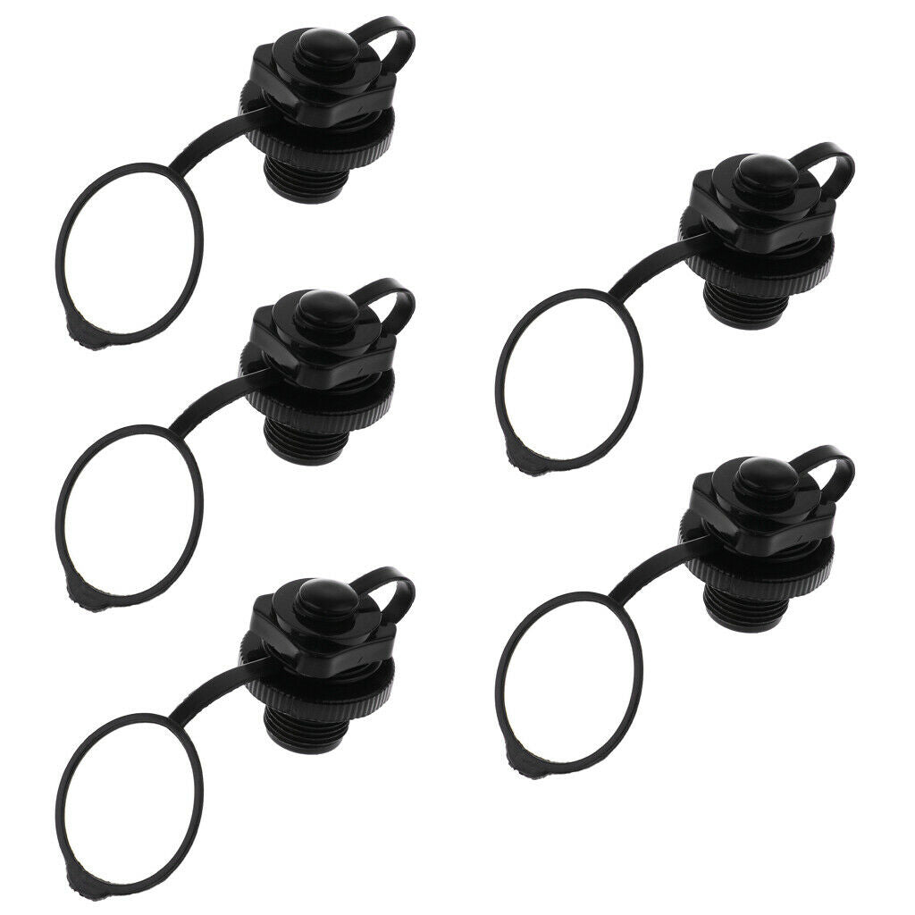5Pcs 2 in1 Air Valve Caps Screw Valve For Inflatable Boat Air Bed Dinghy Rafts