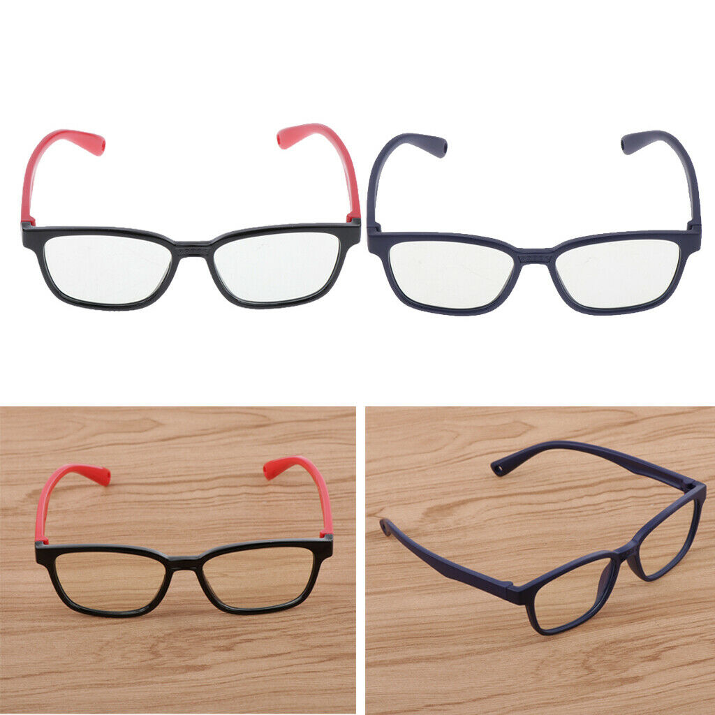 2X Kids Eyeglasses Anti Blue Light Soft Silicone Frame Children Game Glasses