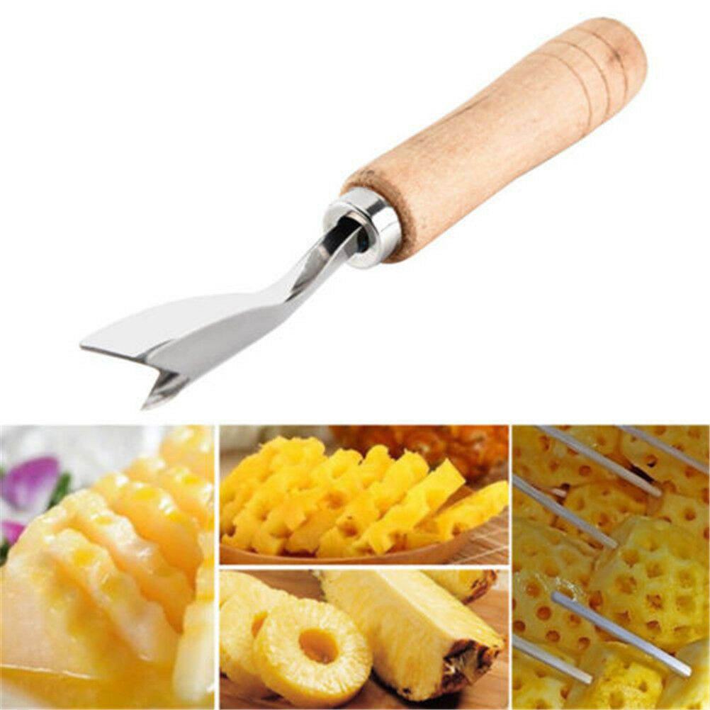 Kitchen Salad Tool Pineapple Peeler Stainless Steel Corer Slicer Clip Cut.l8
