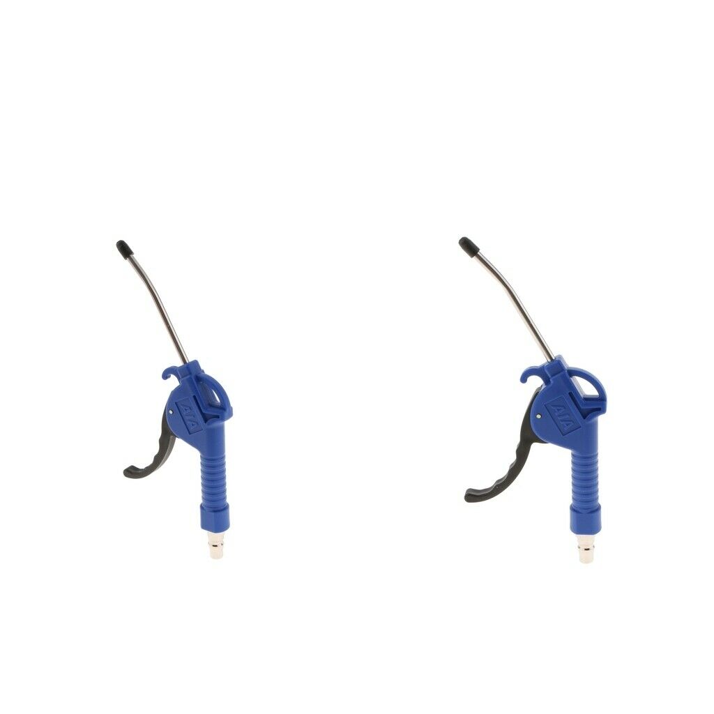 2Pcs Air Compressor Blow Gun Nozzles Inflation Needle Spray Blower Set Blue