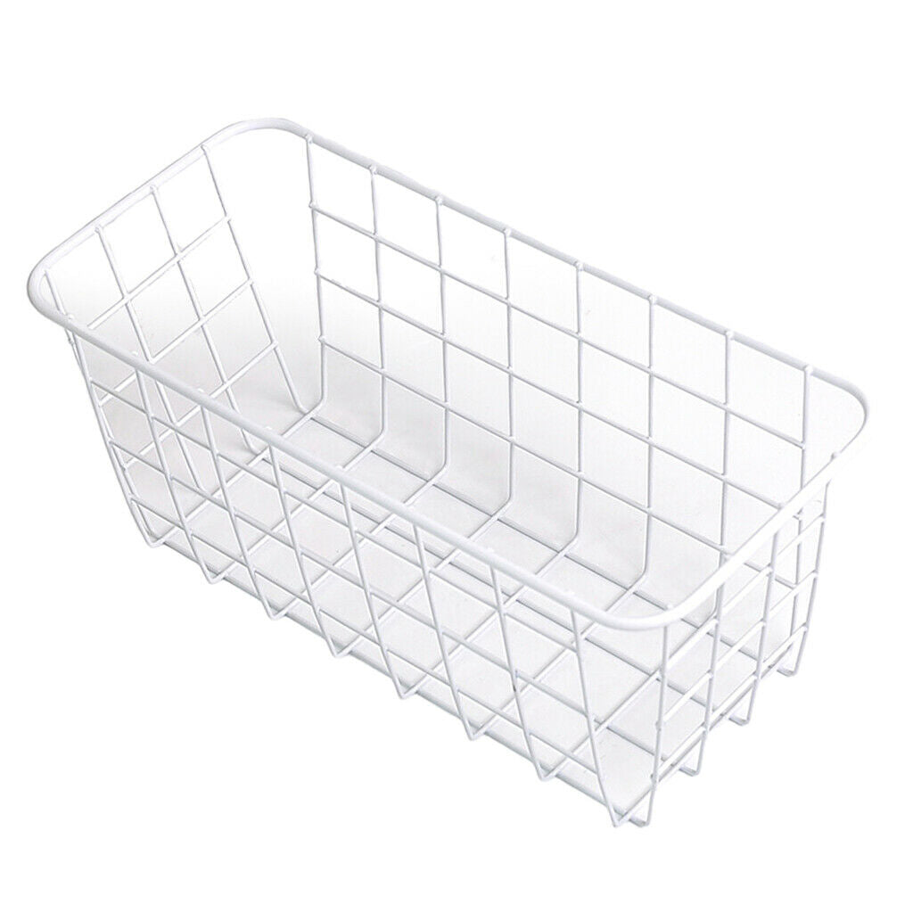 2Pieces Metal Wire Iron Bathroom Towels Basket Storage Shelf For Kitchen