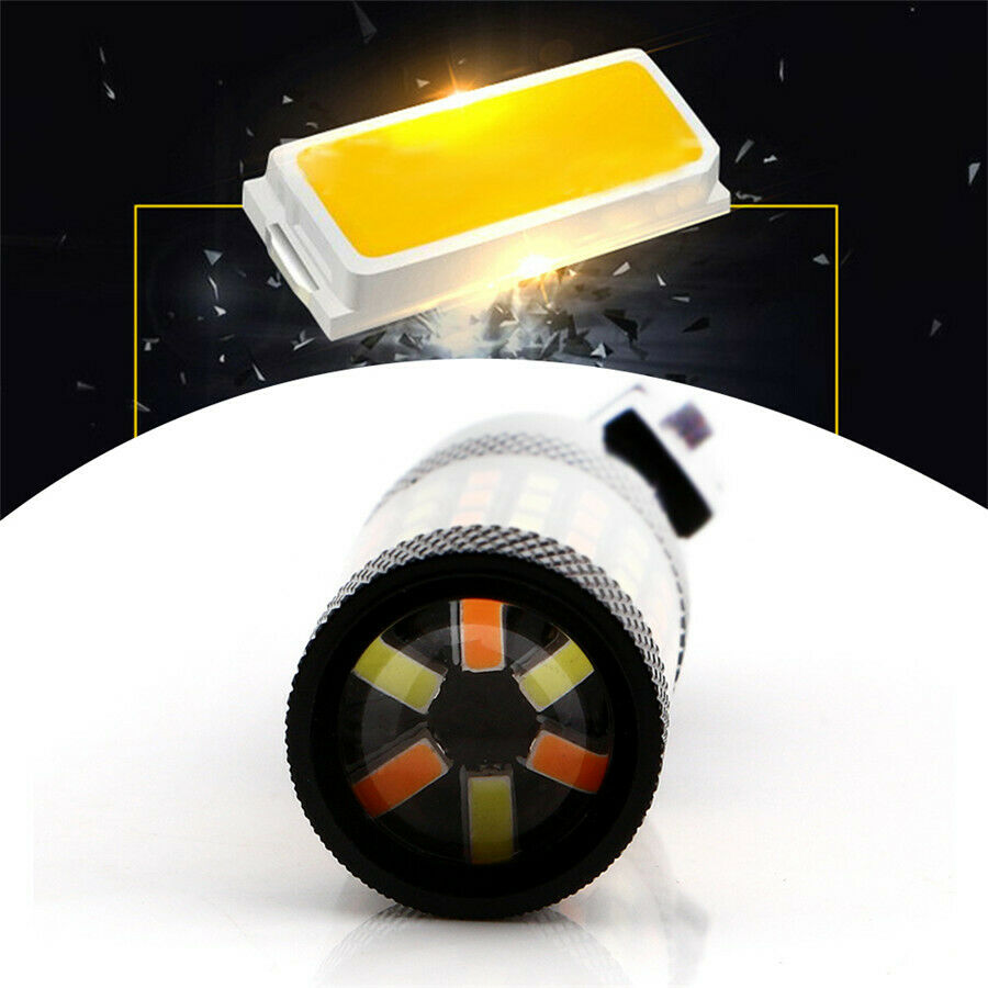 2pcs x High Power 1157 Dual-Color Switchback LED Turn Signal Lights Bulbs 60SMD