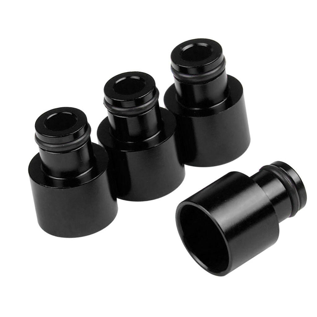 4x High Quality Fuel Injector Adapters for Acura B16 B18 D16Z D16Y Black