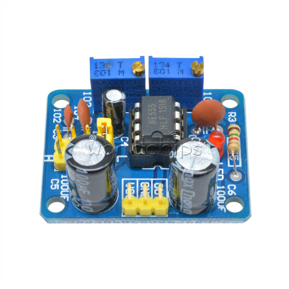 Duty Cycle and Frequency Adjustable NE555 Square Wave Module DIY Kit