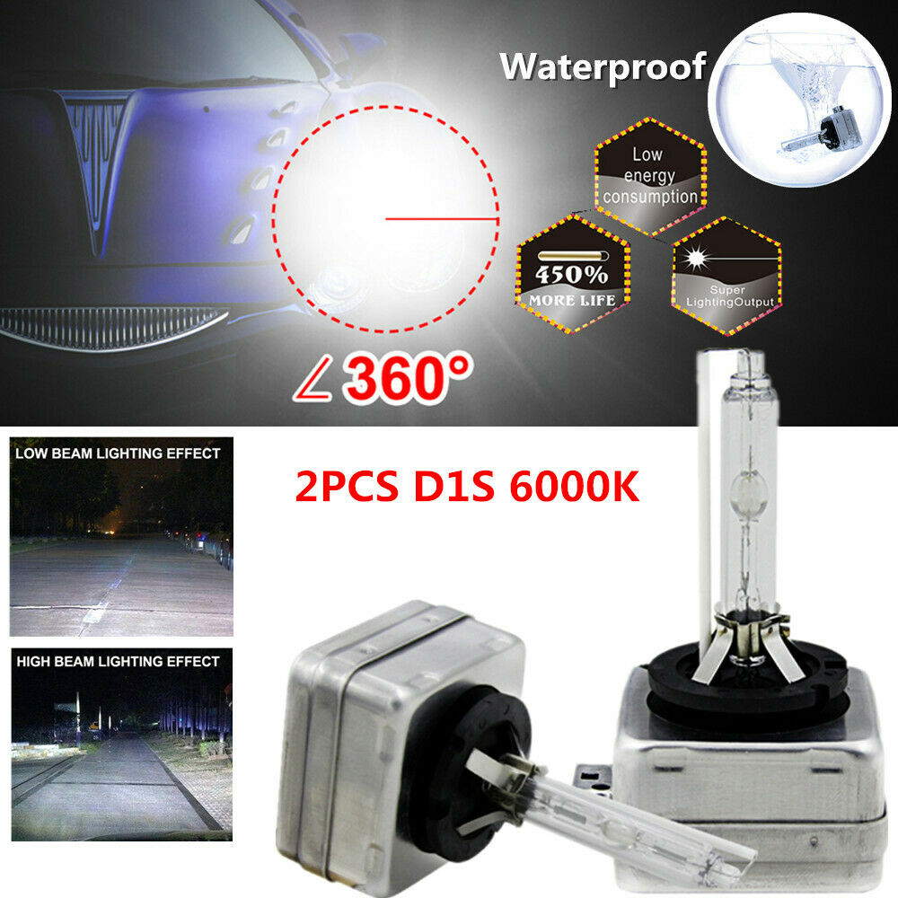 2X D1S 6000K Xenon Bulb Lamp Hid Car SUV Headlight Kit Waterproof White 35W 12V