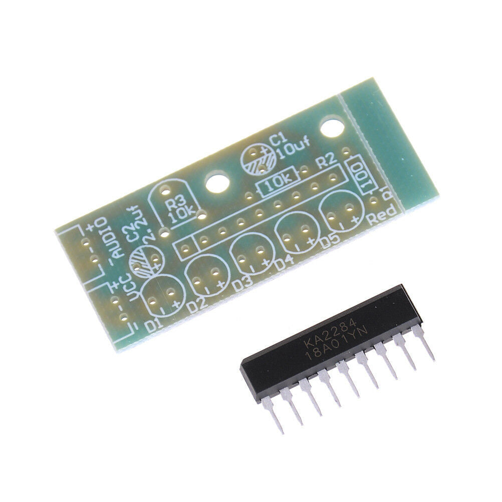 3.5-12V KA2284 Audio Level Indicator DIY Electronic Kit Parts 5mm RED GreeY WF