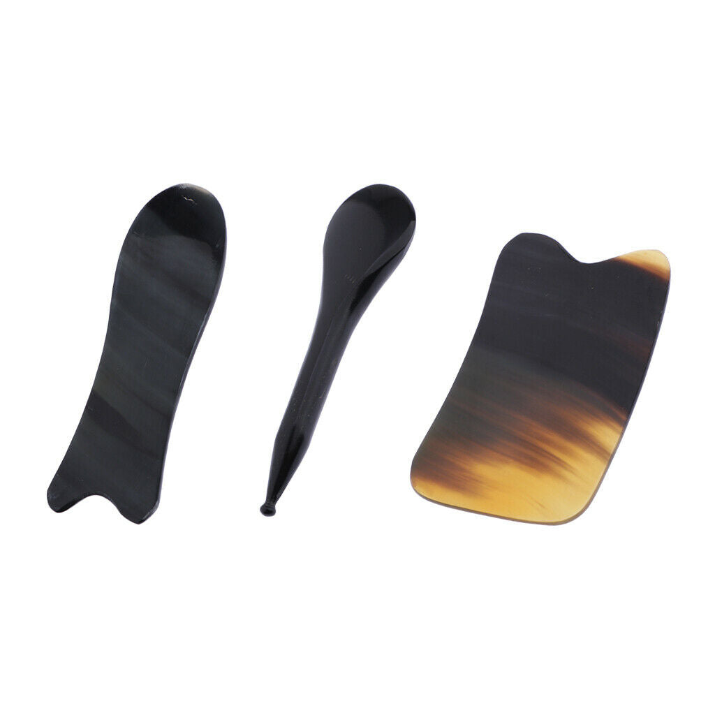 3 Pcs Natural GuaSha Board Scraping Massage Tool for Beauty SPA Acupuncture