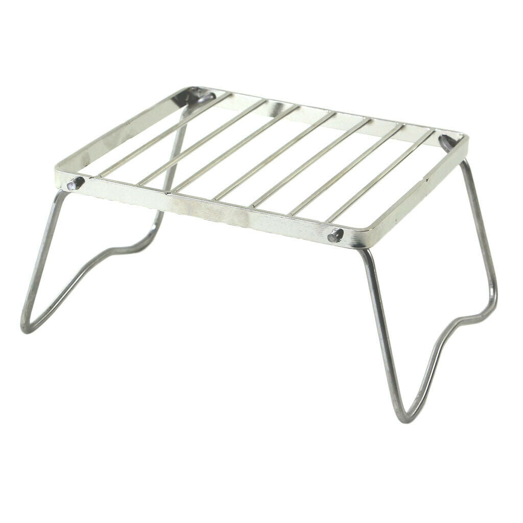 Stainless Steel Camping Folding Burner Stove Stand Bracket Holder BBQ Grill