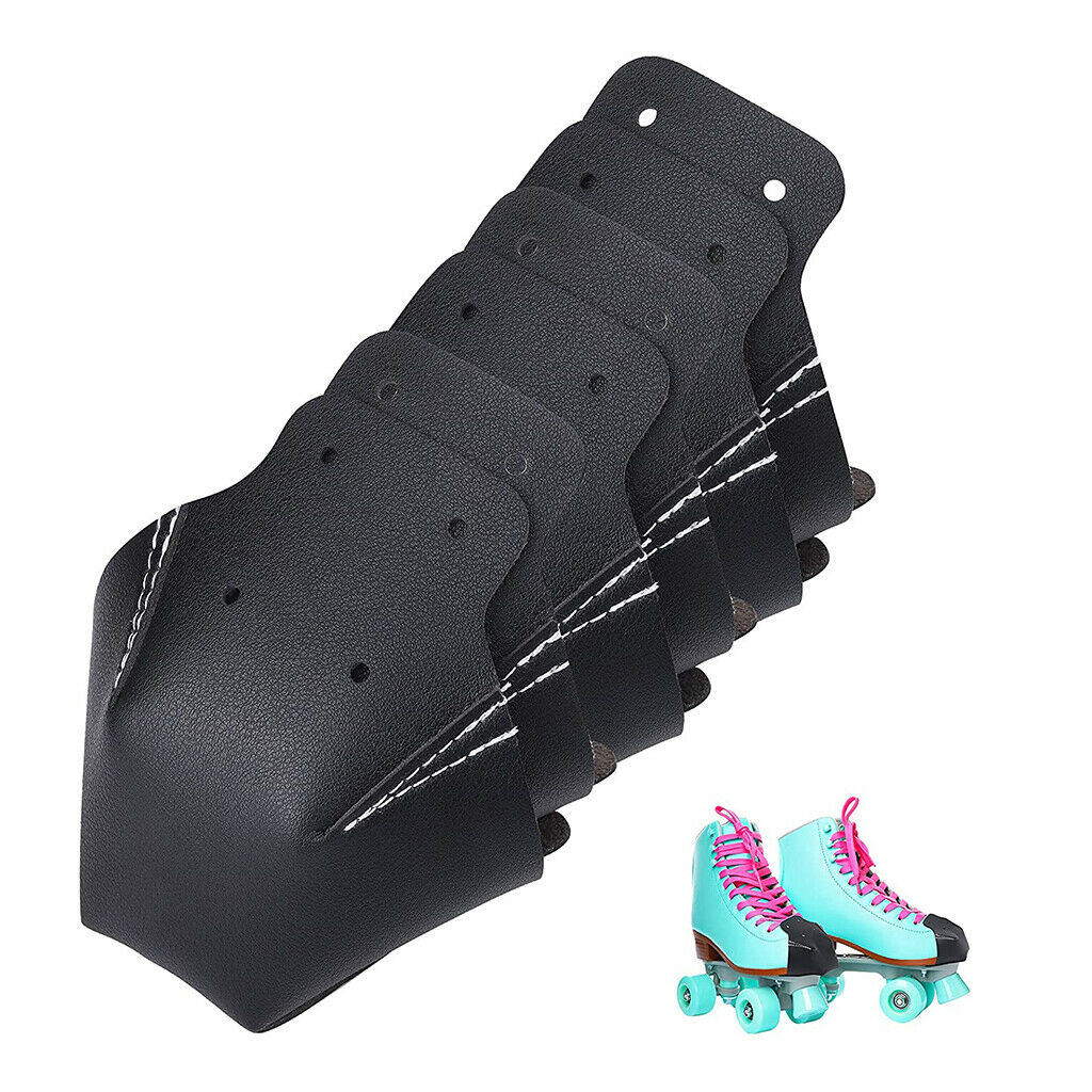 6x Roller Skate Leather Toe  Guard Protectors for Quad Roller Skate Speed
