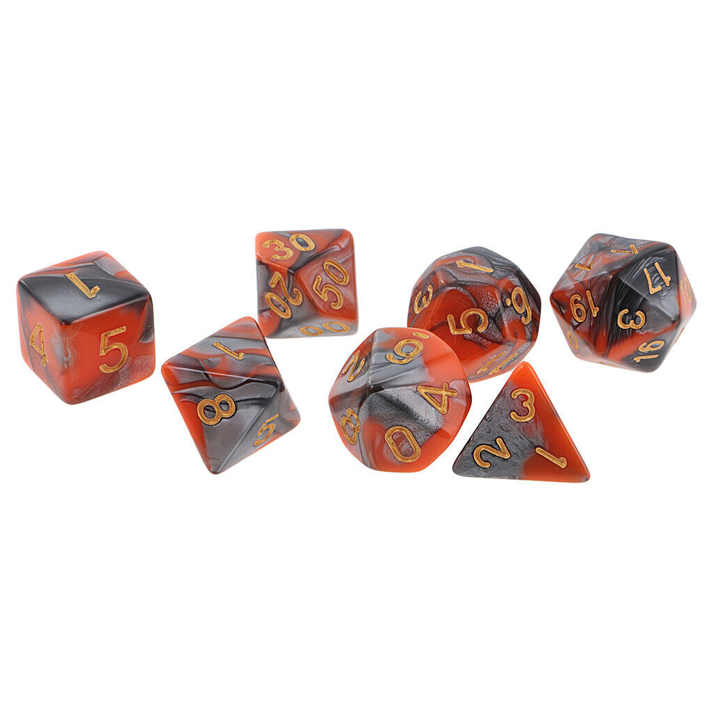 28 Pieces Two Colors Polyhedral Dice for D&D DND RPG MTG Table Game Set