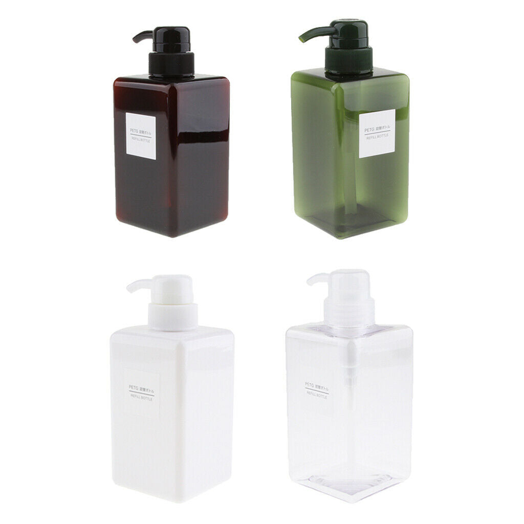 4pcs 450ml Foaming Soap Dispenser Cosmetic Containers Pump Bottles