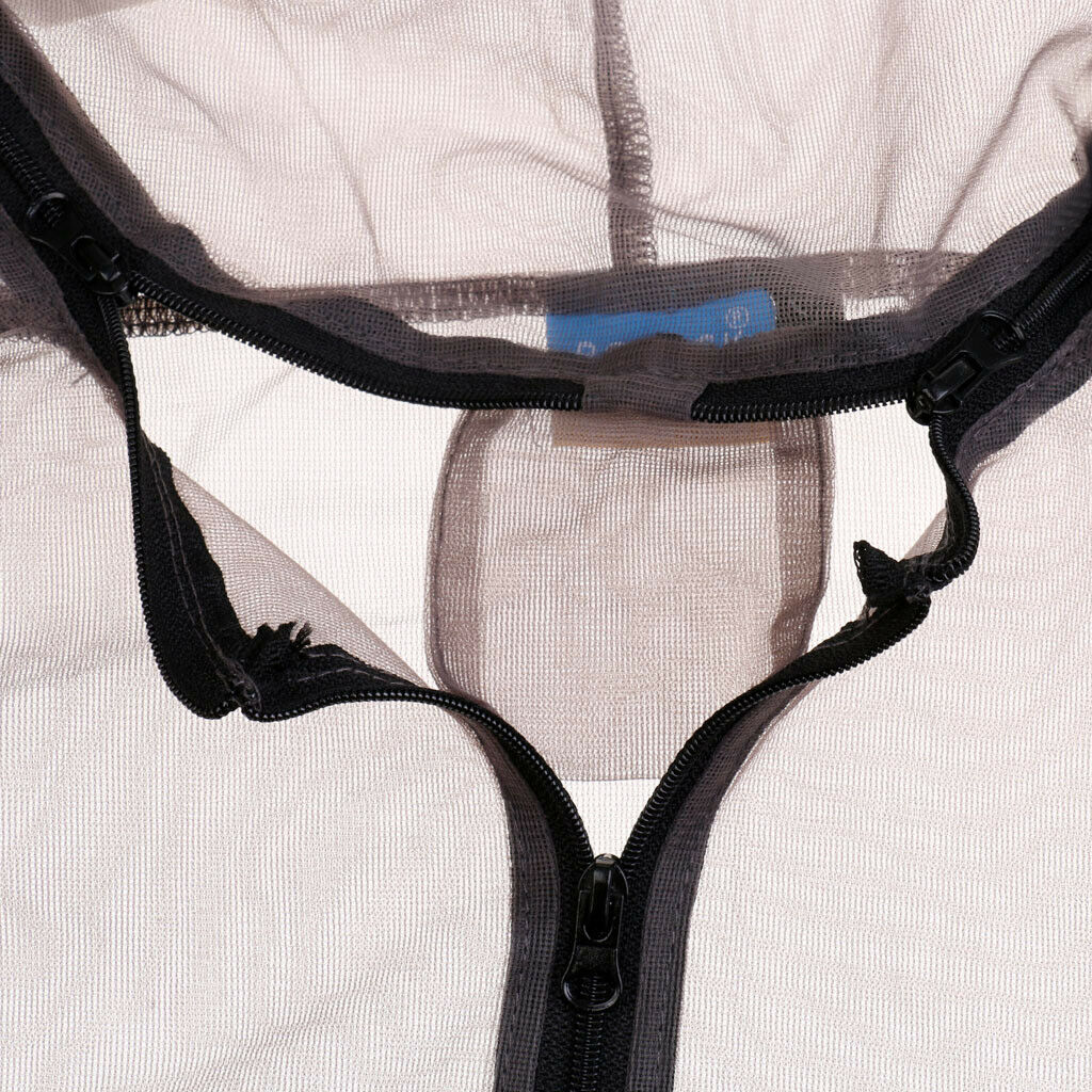 2x Sport Fishing Clothing Anti Mosquito Suit Work Vest for Women Men-Gray L