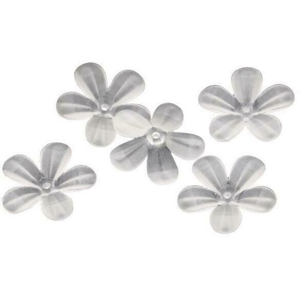 100pcs Acrylic Scrub Flower Jewelry Accessories DIY Handmade Jewelry Making 21mm