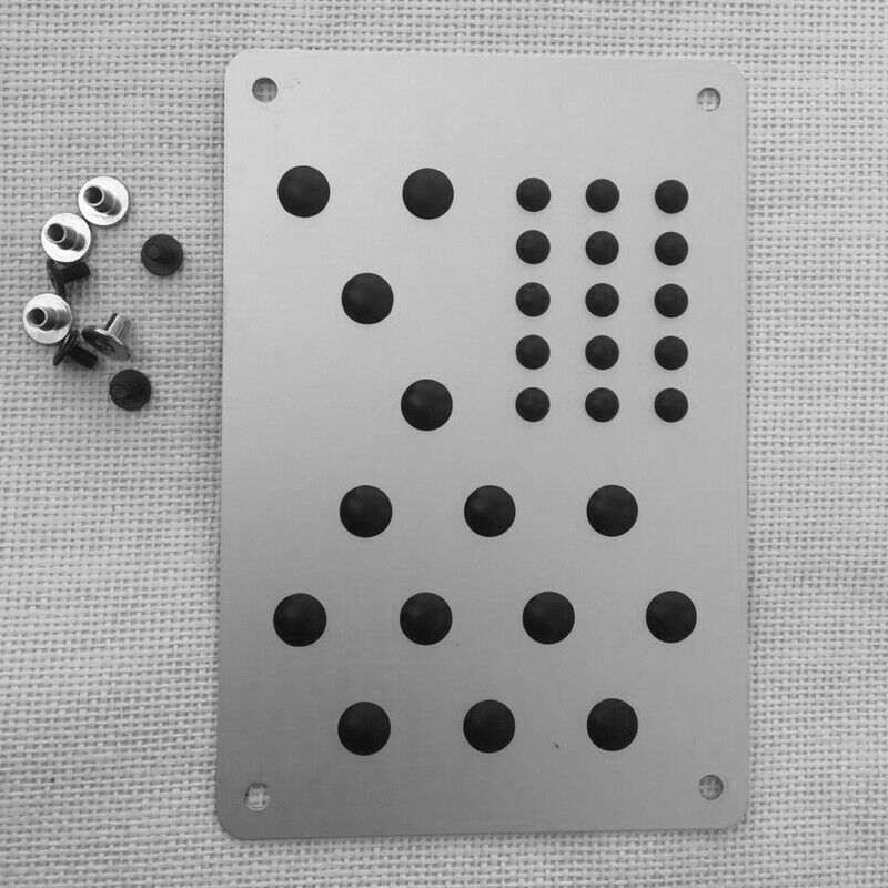 220x150mm Aluminum Alloy Car SUV Floor Mat Carpet Plate Foot Pedal Rest & Screws