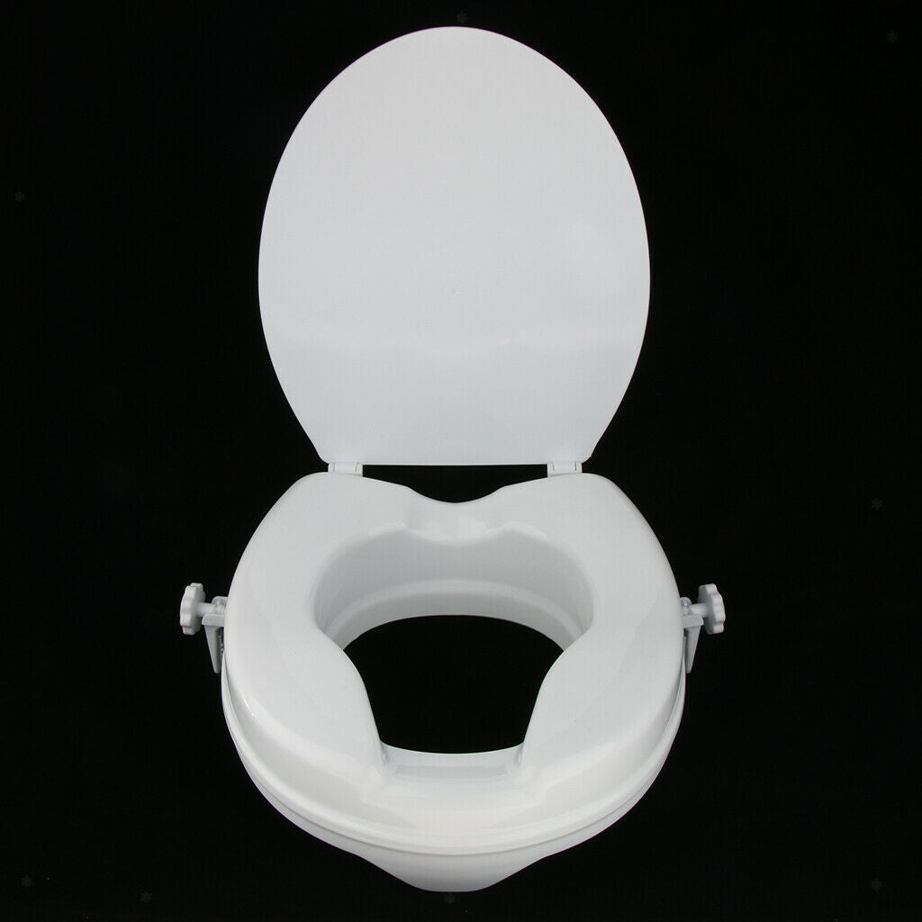 Standard Toilet Seat 2 "riser with Raised Safety Chair Lifter Extender