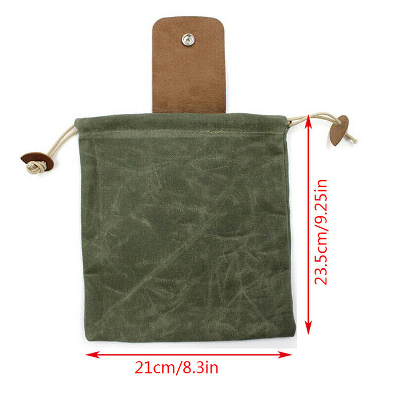 Outdoor Canvas Bushcraft Foraging Pouch Bag With Drawstring for Hiking PickiFCA