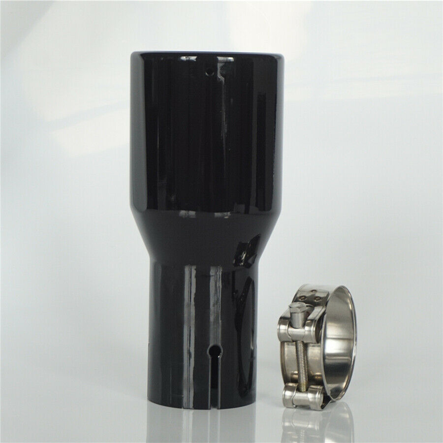 Car Muffler Tip Exhaust Pipe Stainless Steel Baking Paint Black Fit 2.3 - 2.5''