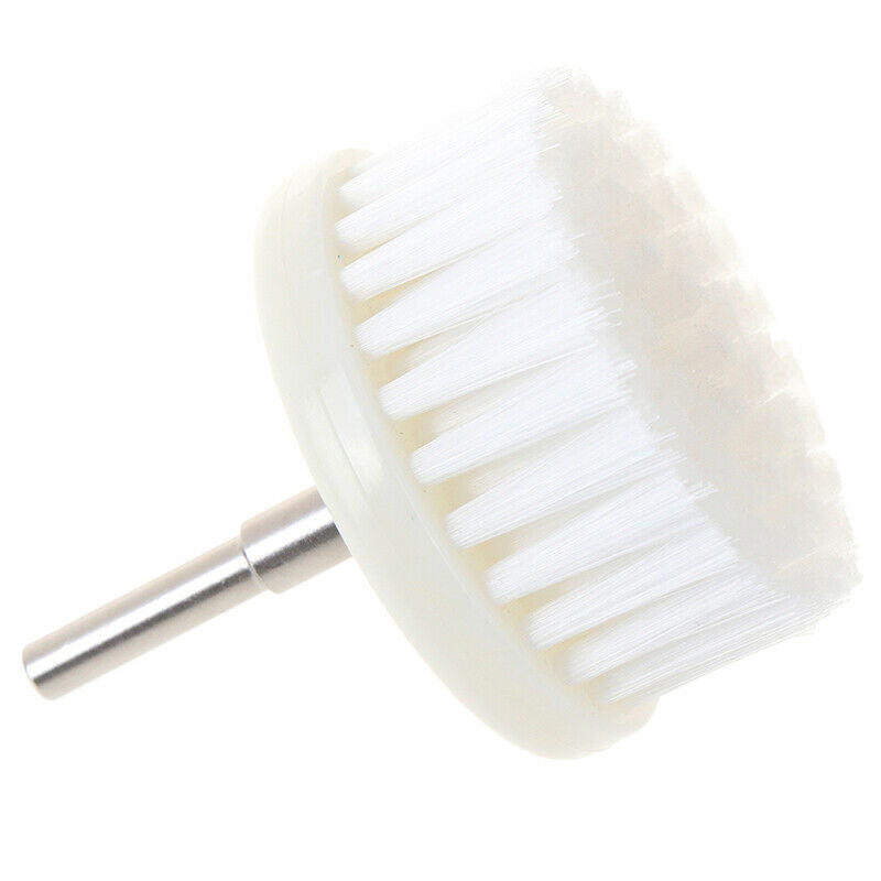 60mm White Soft Drill Powered Brush Head For Cleaning Car Carpet Bath Fab.l8