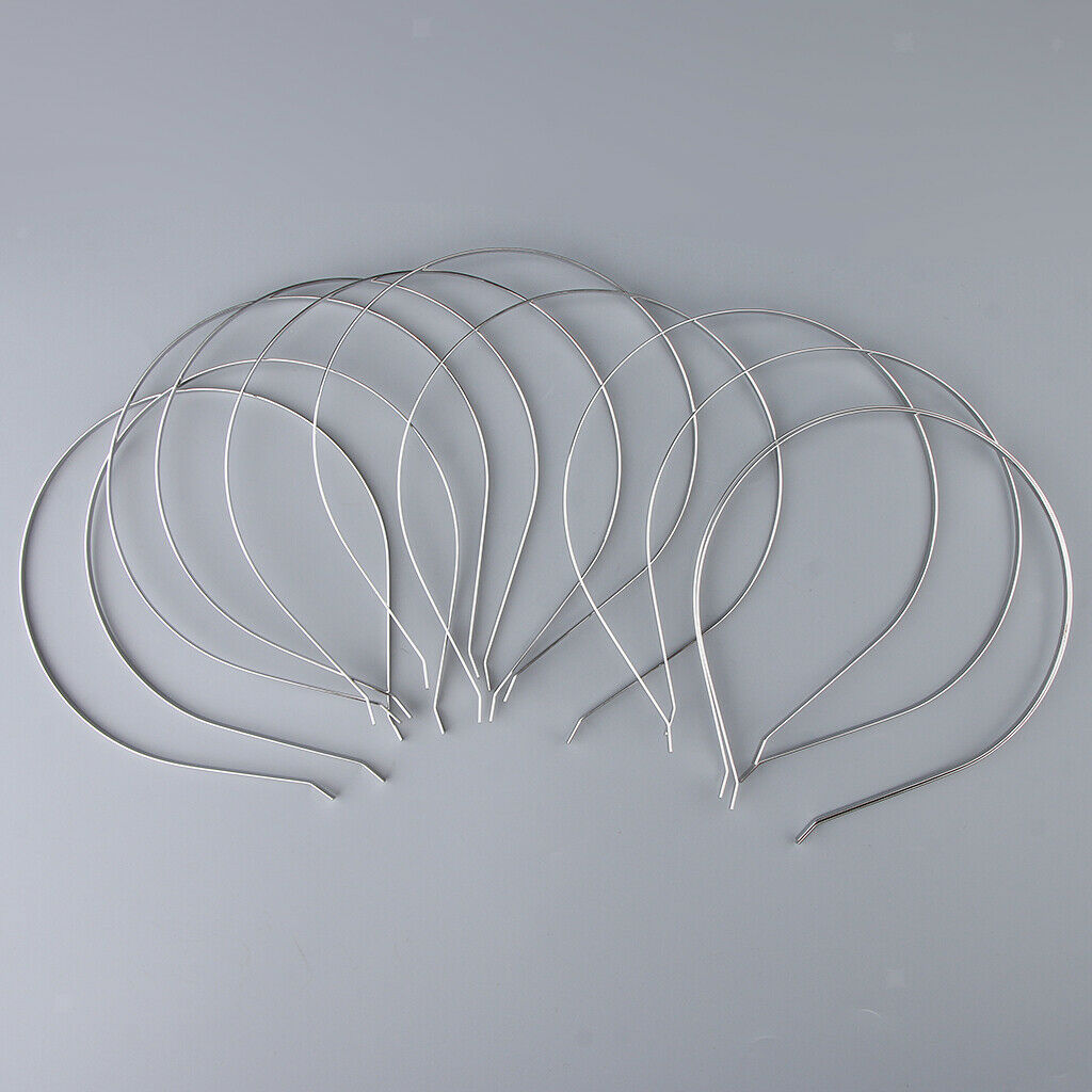 10x Bulk Blank Metal Headbands for Craft DIY Alice Hair Band Frame Hair Hoop