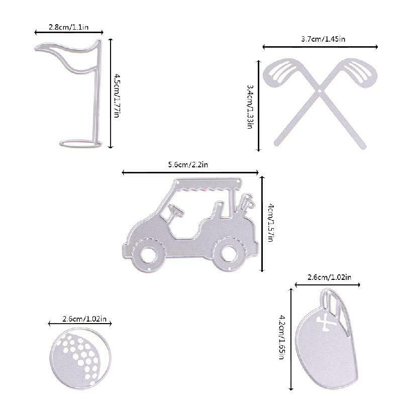 Golf set Cutting Dies Stencils Scrapbook Album Embossing Card DIY Craft Decor